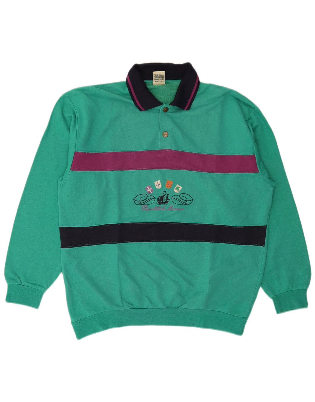 Ανδρικό φούτερ Campagnolo Jumper UK 40 Medium Turquoise Colourblock