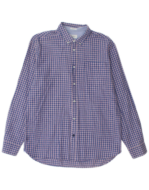 Ανδρικό πουκάμισο PEPE JEANS XL Blue Check Cotton