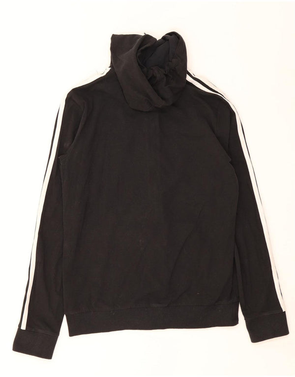 Γυναικείο πουλόβερ με κουκούλα Adidas UK 8/10 Μικρό μαύρο βαμβακερό