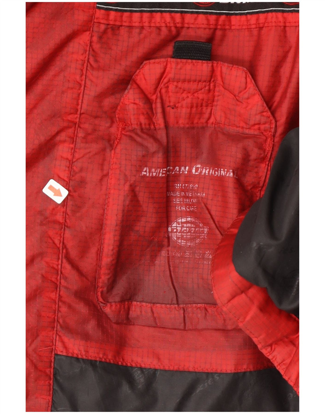 Ανδρικό μπουφάν Dickies με κουκούλα με επένδυση UK 38 μεσαίο κόκκινο νάιλον