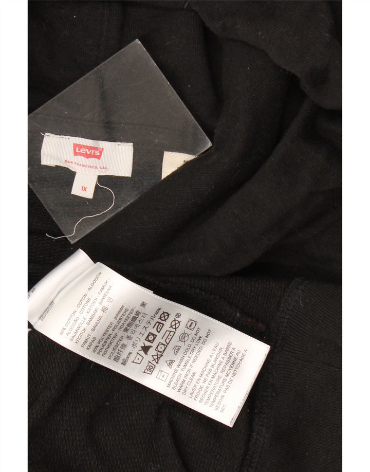 LEVI'S Γυναικείο υπερμεγέθη γραφικό κουκούλα UK 18 XL μαύρο βαμβακερό