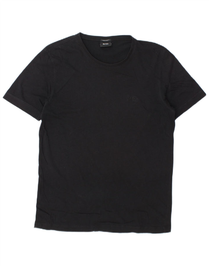 Ανδρικό μπλουζάκι Hugo Boss Regular Fit Top Μεσαίο Μαύρο