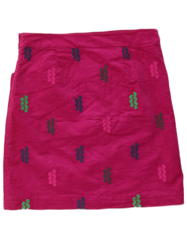 White Stuff Γυναικεία ίσια φούστα UK 12 Medium W34 Pink Floral Βαμβακερό