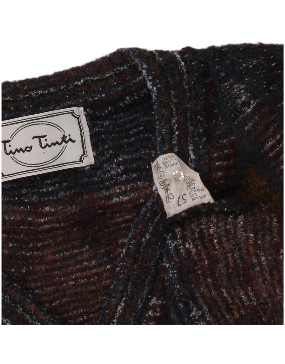 Ανδρικό πουλόβερ Tino Tinti με V λαιμόκοψη IT 52 μεγάλο πολύχρωμο