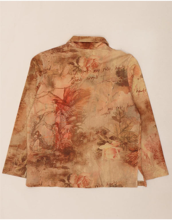 Vintage Γυναικείο Πουκάμισο IT 54 3XL Μπεζ φλοράλ βαμβακερό