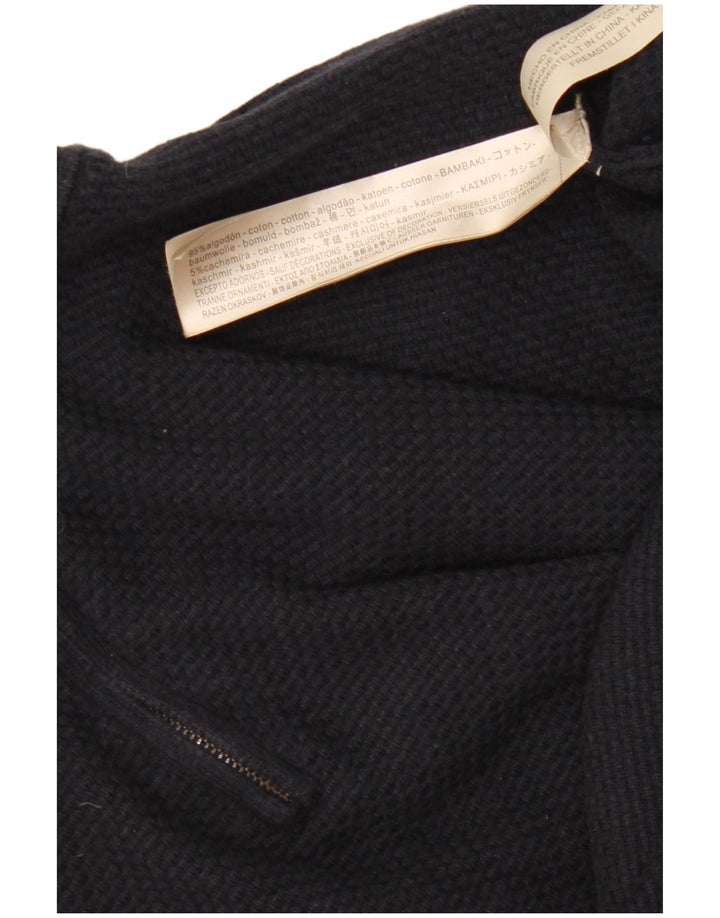 MASSIMO DUTTI Ανδρικό πουλόβερ με φερμουάρ 2XL μπλε βαμβακερό