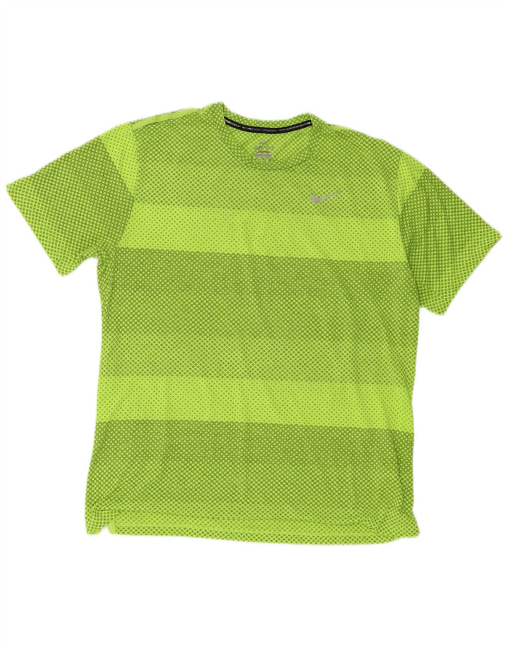 Ανδρικό T-shirt Nike Dri Fit Top XL Πράσινο γεωμετρικό πολυεστέρα