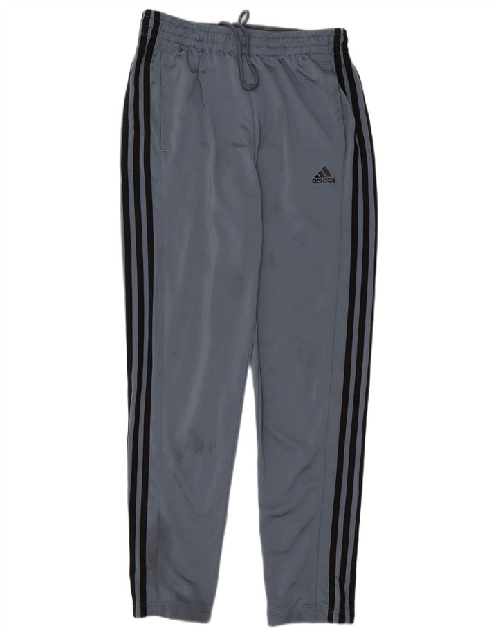 ADIDAS Mens Tracksuit Trousers Medium  Blue Polyester