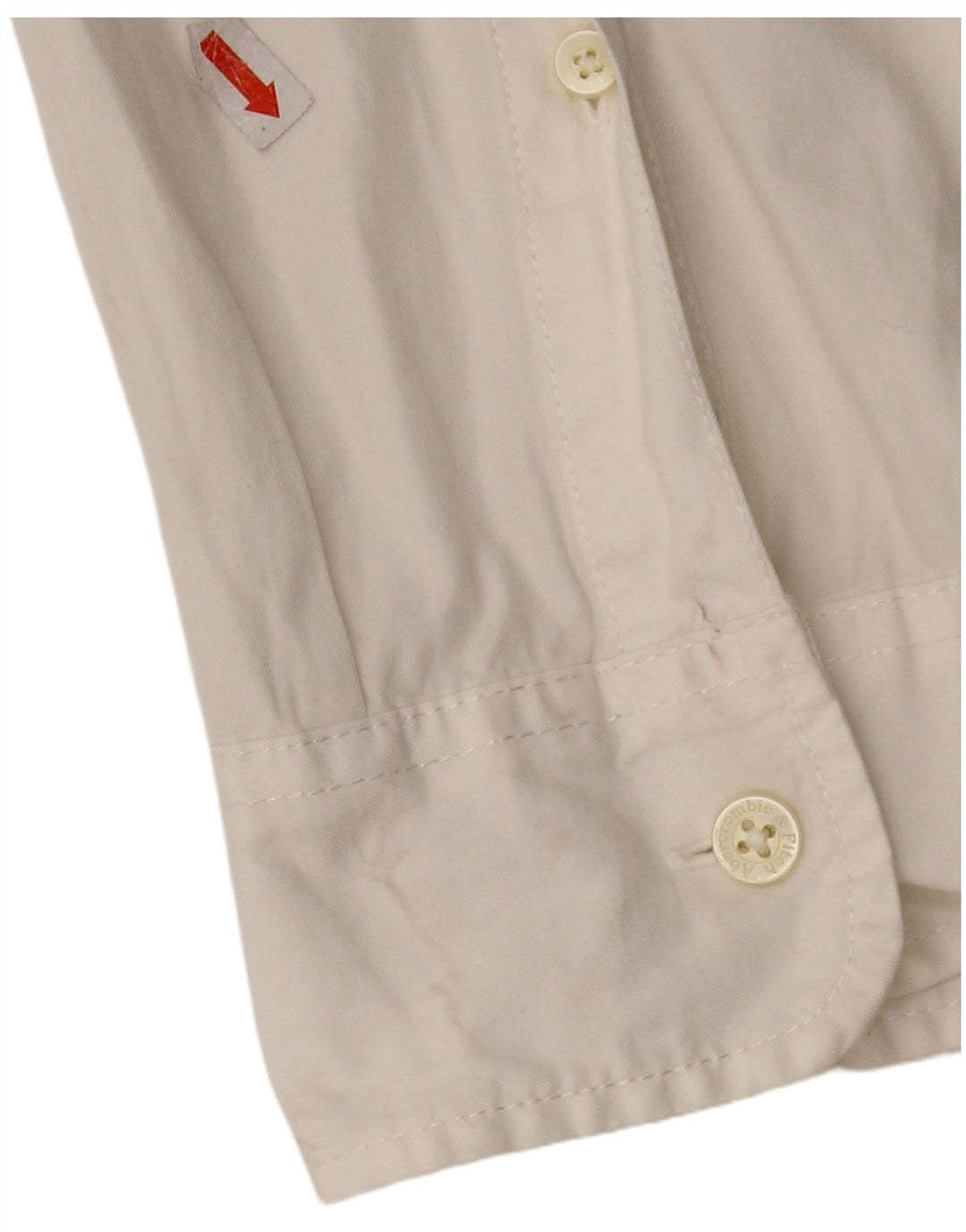 Ανδρικό Μυώδες Πουκάμισο Abercrombie & Fitch, μεγάλο λευκό βαμβακερό