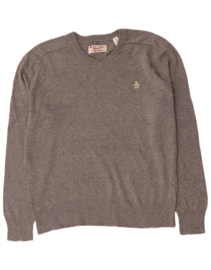 Ανδρικό πουλόβερ Penguin V-Neck Jumper Large Grey