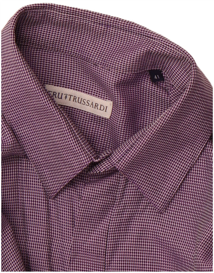 Ανδρικό πουκάμισο TRUSSARDI Νούμερο 41 Μωβ με στίγματα