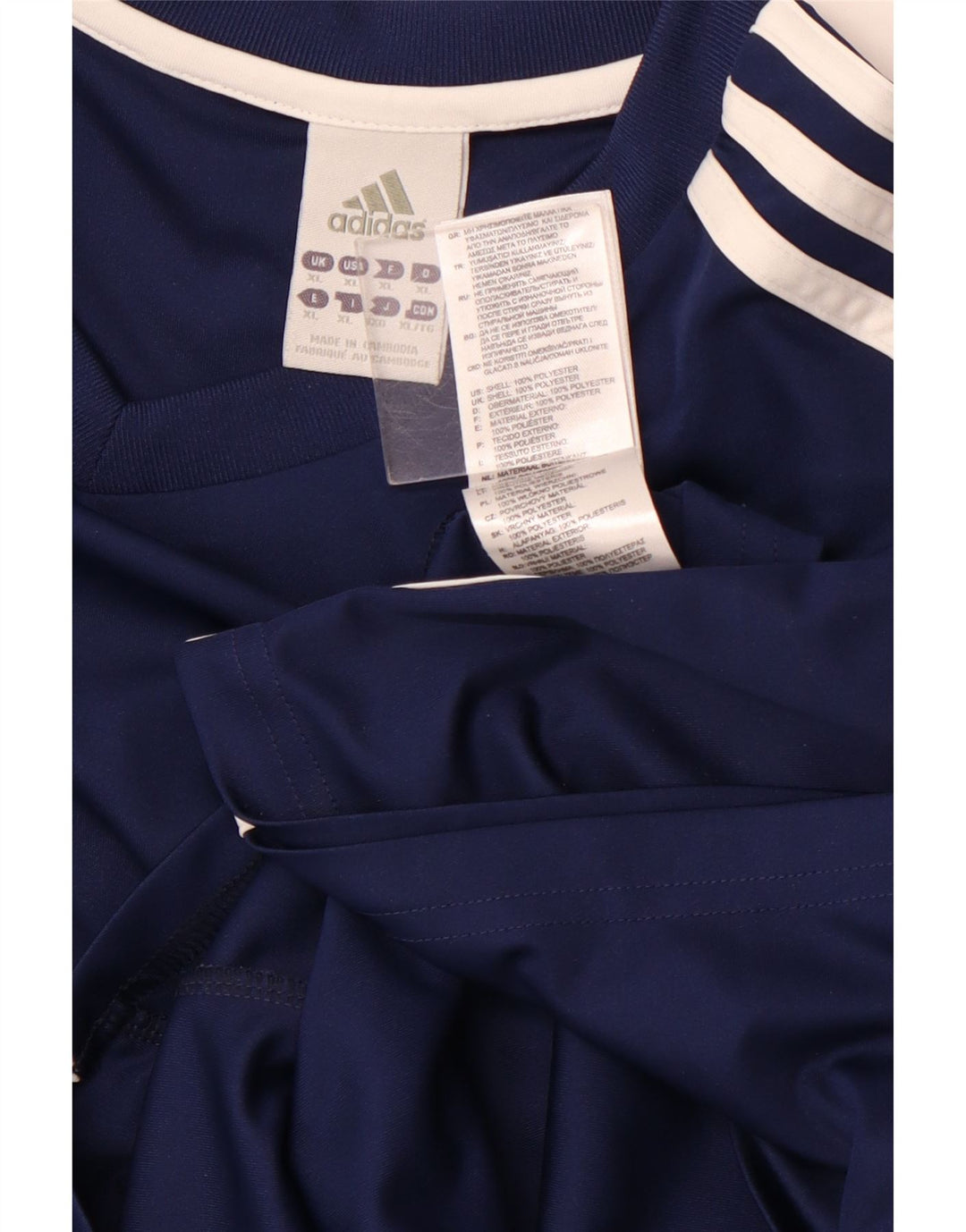 Ανδρικό T-Shirt Climalite ADIDAS Top XL Navy Blue Polyester