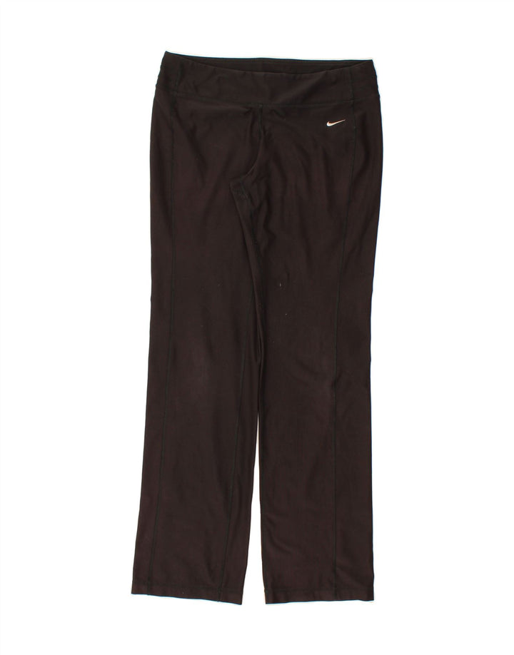NIKE Womens Dri Fit Tracksuit Trousers UK 14 Medium Black Polyester Vintage Nike and Second-Hand Nike from Messina Hembry 