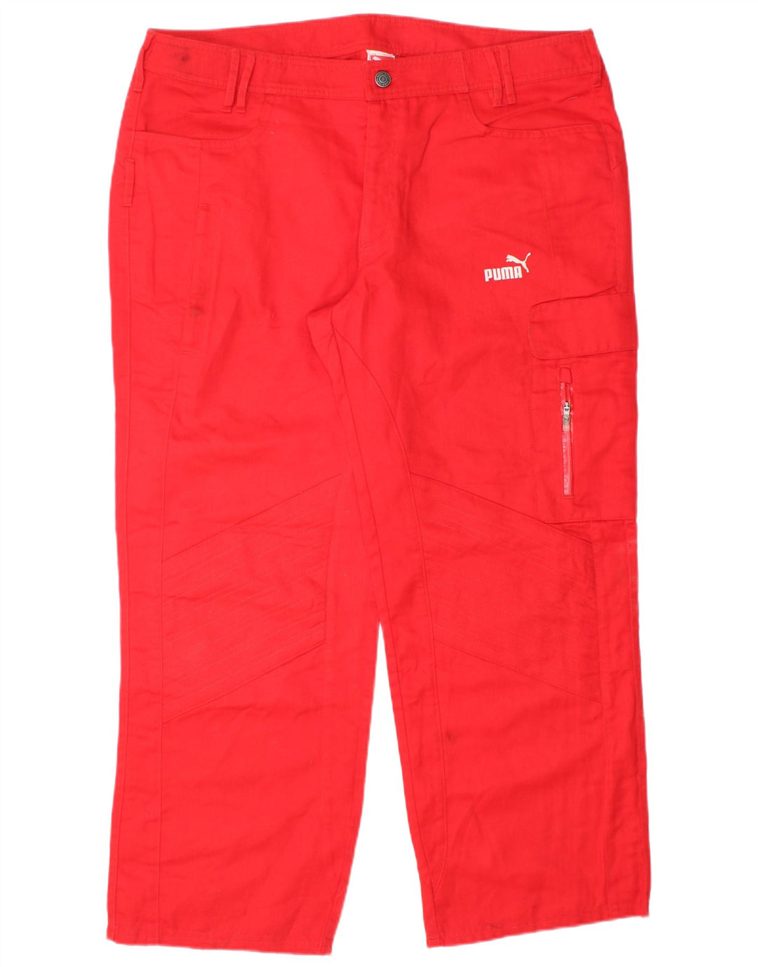 PUMA Ανδρικό ίσιο παντελόνι Cargo W36 L28 Κόκκινο