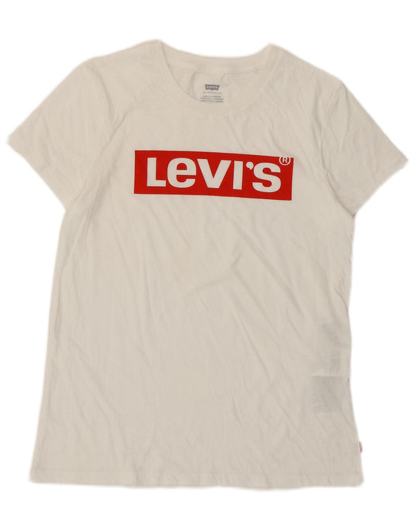 Γυναικείο γραφικό μπλουζάκι Levi's Top UK 6 XS Λευκό βαμβακερό