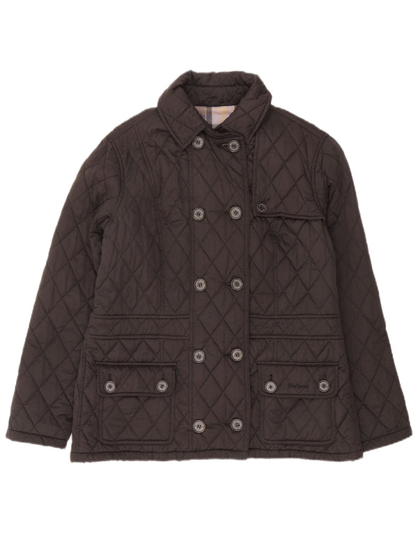Barbour γυναικείο διπλό καπιτονέ μπουφάν UK 16 Large Grey Polyester