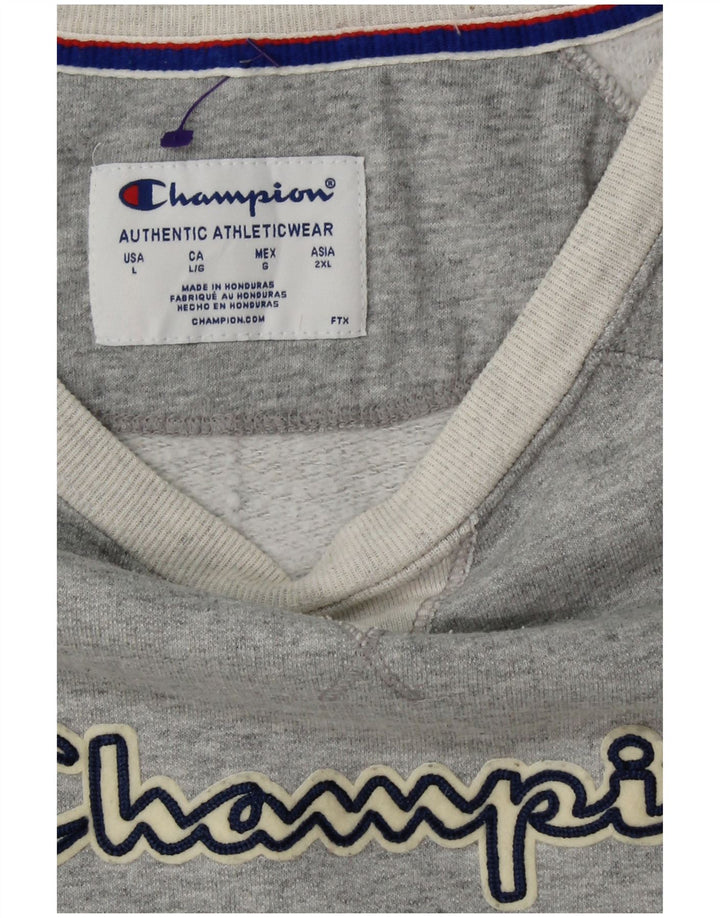 CHAMPION Γυναικεία γραφική φούτερ Jumper UK 16 Large Grey