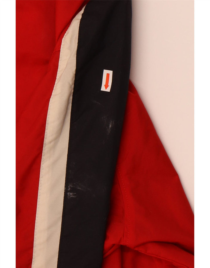 NIKE Boys Rain Jacket 14-15 Years Large Red Colourblock Nylon