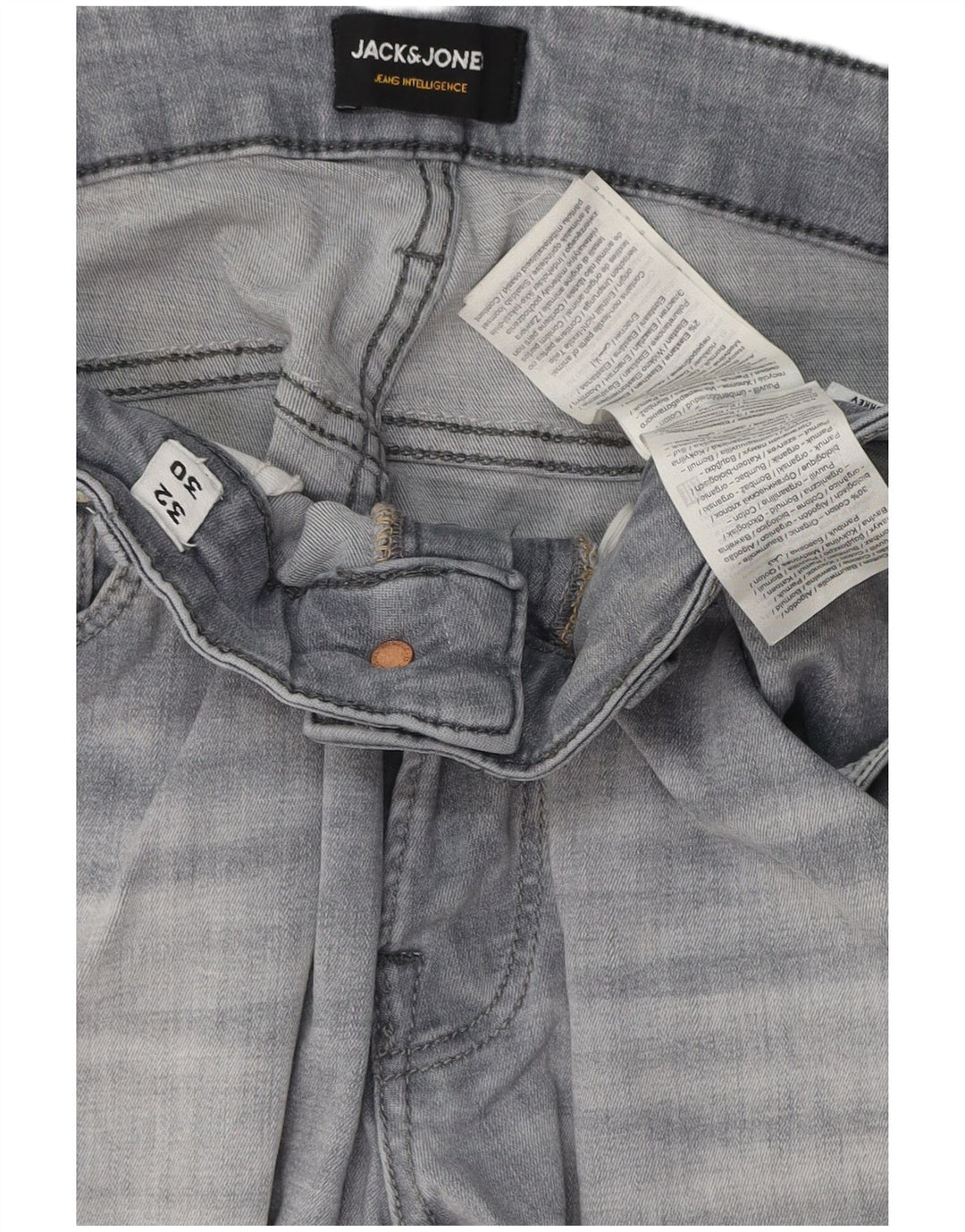 Jack & Jones Ανδρικό Slim Jeans W32 L30 Γκρι βαμβακερό