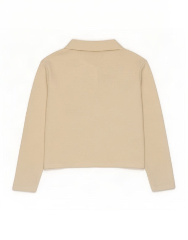 Zara Γυναικείο πουλόβερ πόλο με λαιμόκοψη UK 12 Medium Beige