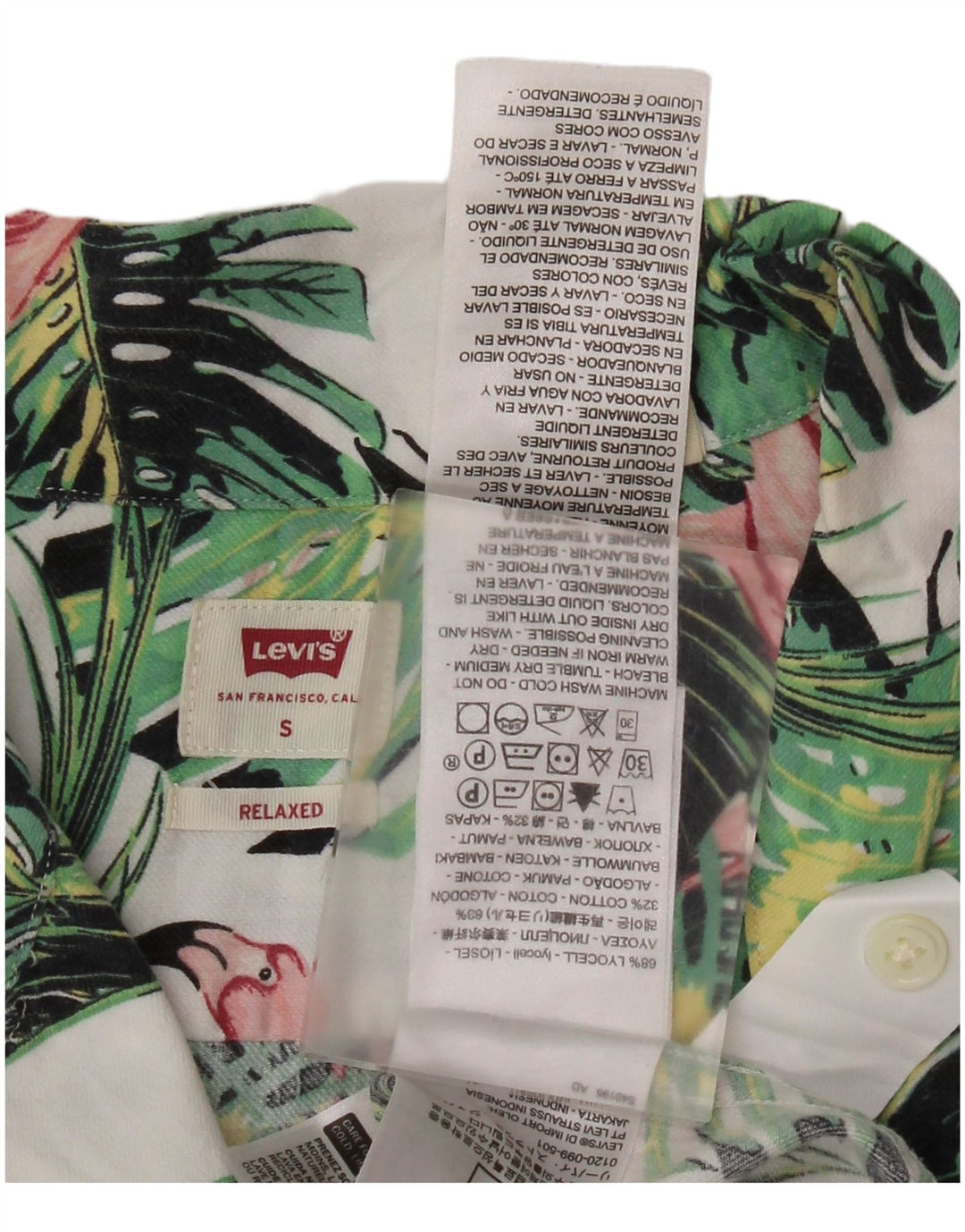 Ανδρικό κοντομάνικο πουκάμισο Levi's Μικρό πολύχρωμο Floral Χαβάης