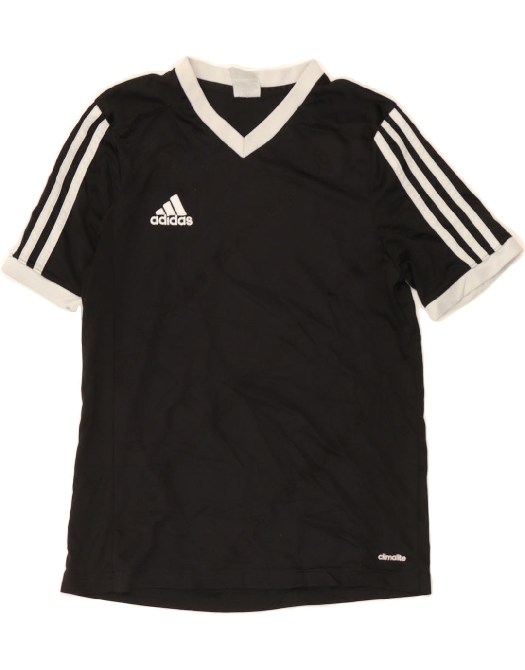ADIDAS Boys Climalite T-Shirt Top 13-14 Years Black Vintage Adidas and Second-Hand Adidas from Messina Hembry 