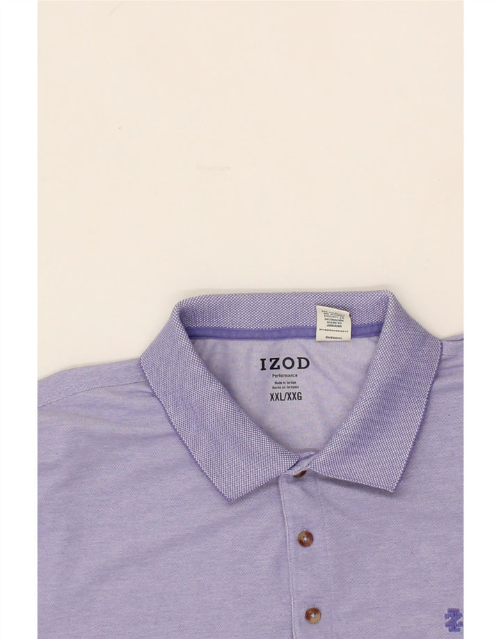 IZOD Mens Performance Polo Shirt 2XL Purple Polyester Vintage Izod and Second-Hand Izod from Messina Hembry 