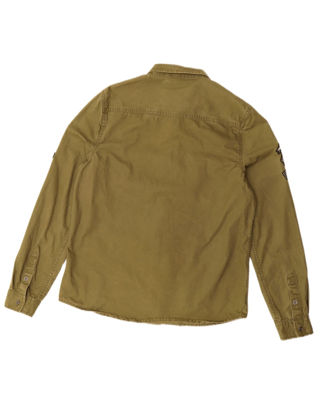Γυναικείο πουκάμισο Superdry Graphic UK 14 Medium Khaki Cotton