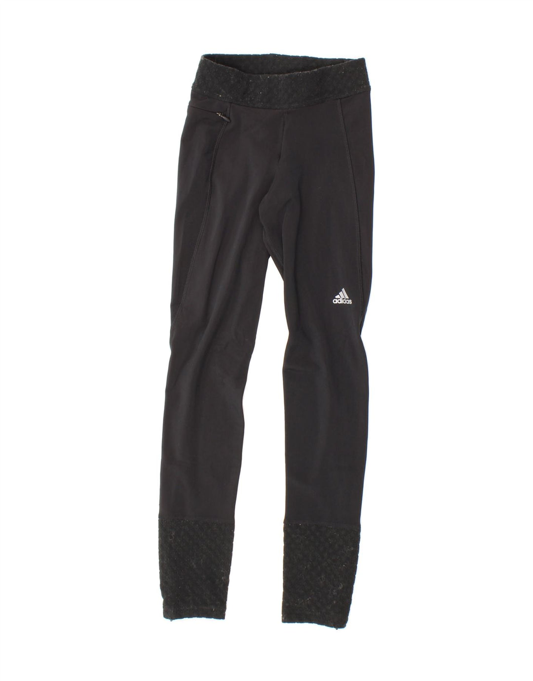 ADIDAS Womens Leggings UK 0/2 2XS Black Polyester Vintage Adidas and Second-Hand Adidas from Messina Hembry 