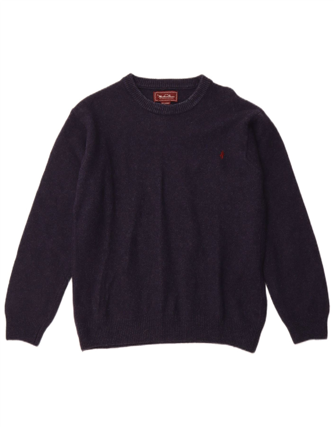MARLBORO CLASSICS Γυναικείο πουλόβερ με λαιμό σκάφος UK 20 2XL Navy Blue Wool