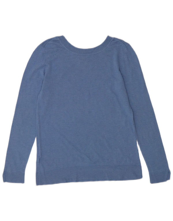 Massimo Dutti Γυναικείο πουλόβερ με λαιμόκαυστο UK 12 μεσαίο μπλε μεταξωτό