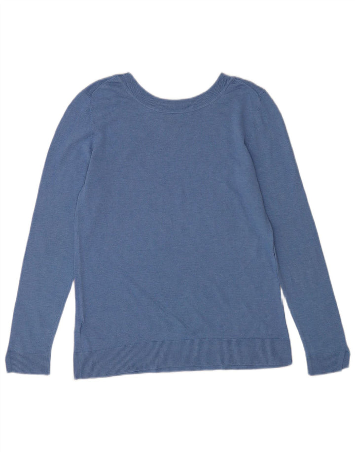Massimo Dutti Γυναικείο πουλόβερ με λαιμόκαυστο UK 12 μεσαίο μπλε μεταξωτό