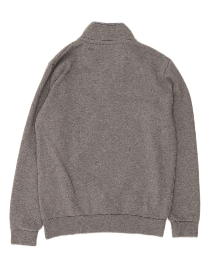 CREW CLOTHING Ανδρικό φούτερ με φερμουάρ, μεσαίο βαμβακερό γκρι