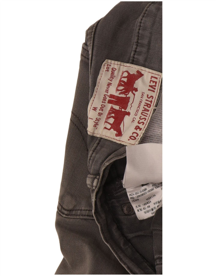 Ανδρικό Skinny Jeans Levi's W32 L34 Γκρι βαμβακερό