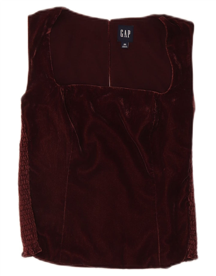 Gap Γυναικείο Crop Vest Top UK 6 XS Βουργουνδίας Πολυεστέρας