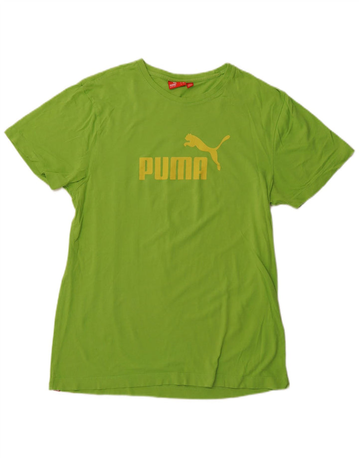 Ανδρικό γραφικό μπλουζάκι Puma Top Large Green Sports