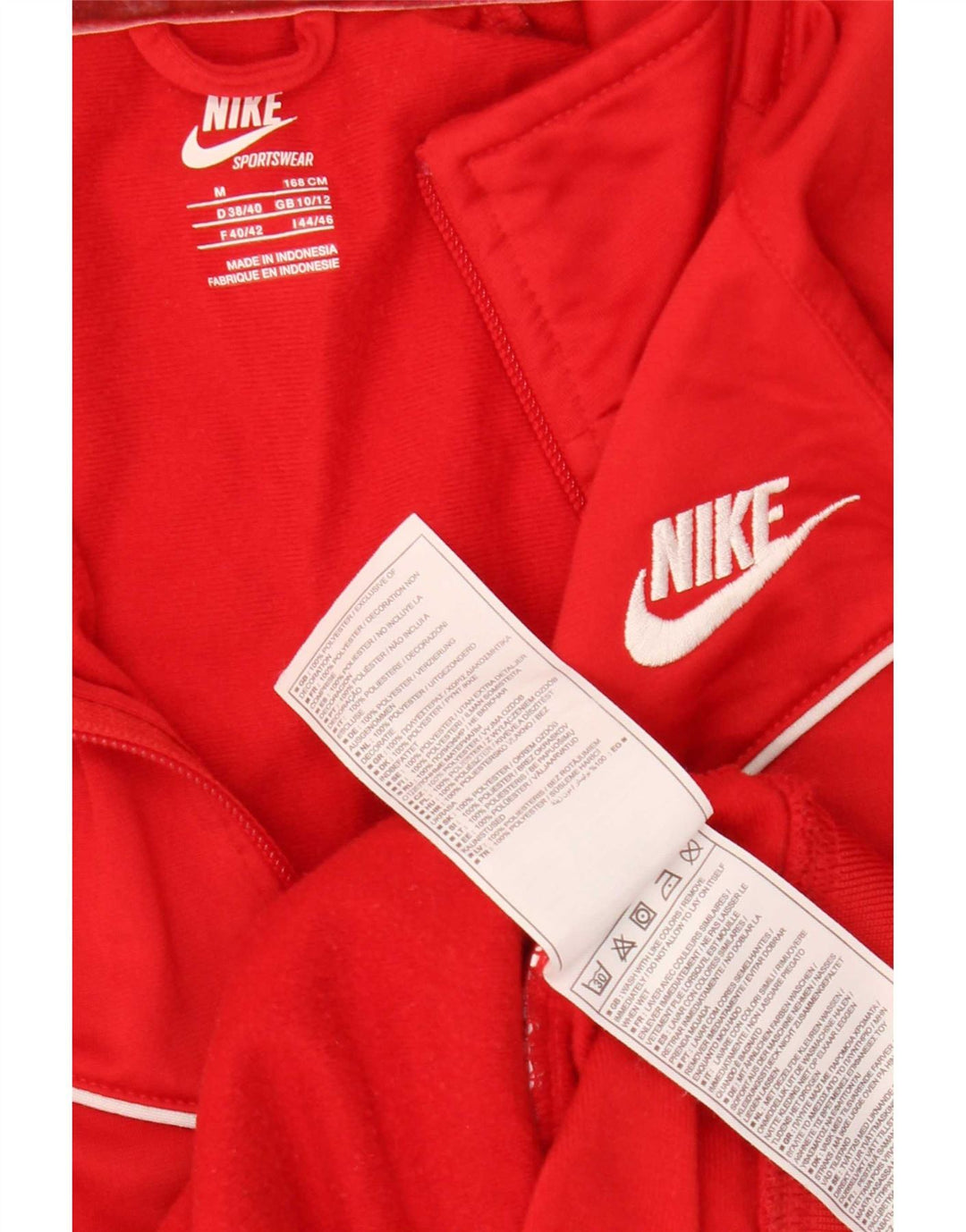 Γυναικεία αθλητική φόρμα Nike Top Jacket UK 10/12 Μεσαίο κόκκινο πολυεστέρας