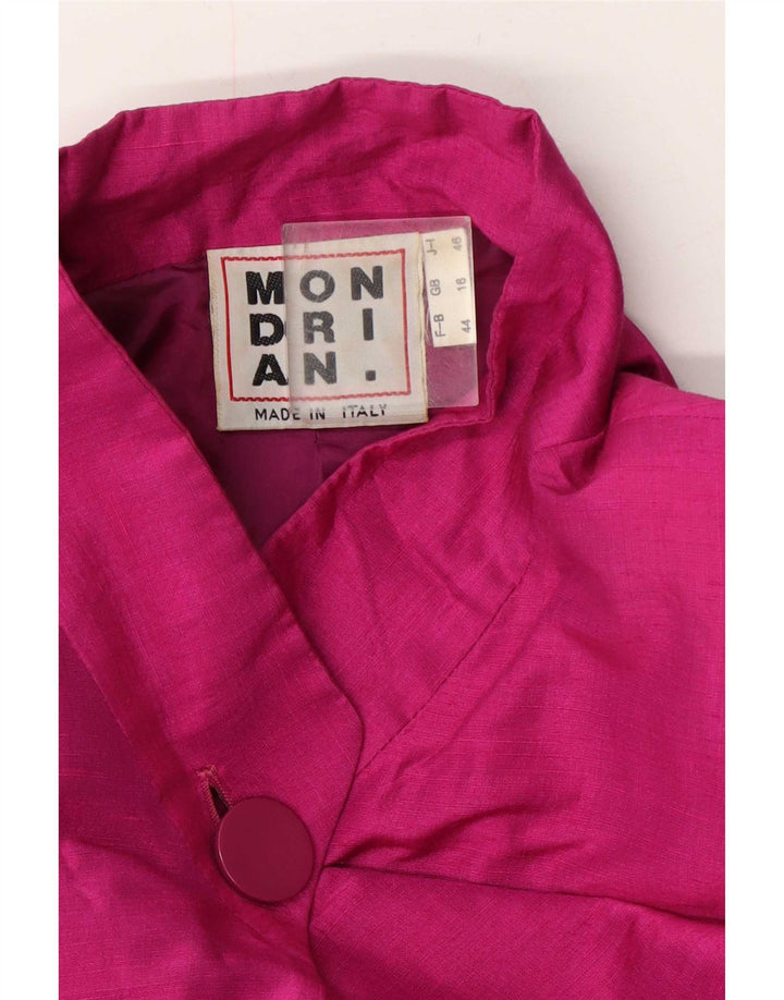 Mondrian Γυναικείο Oversized Πανωφόρι UK 16 Large Pink Rayon