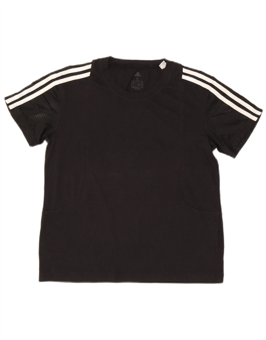 Adidas Γυναικείο T-Shirt Top UK 8/10 Small Black Polyester