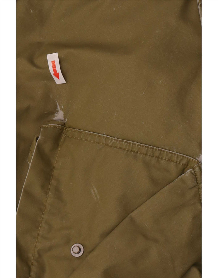 Diesel Boys Graphic Hooded Bomber Jacket 13-14 Years XL Khaki Polyamide
