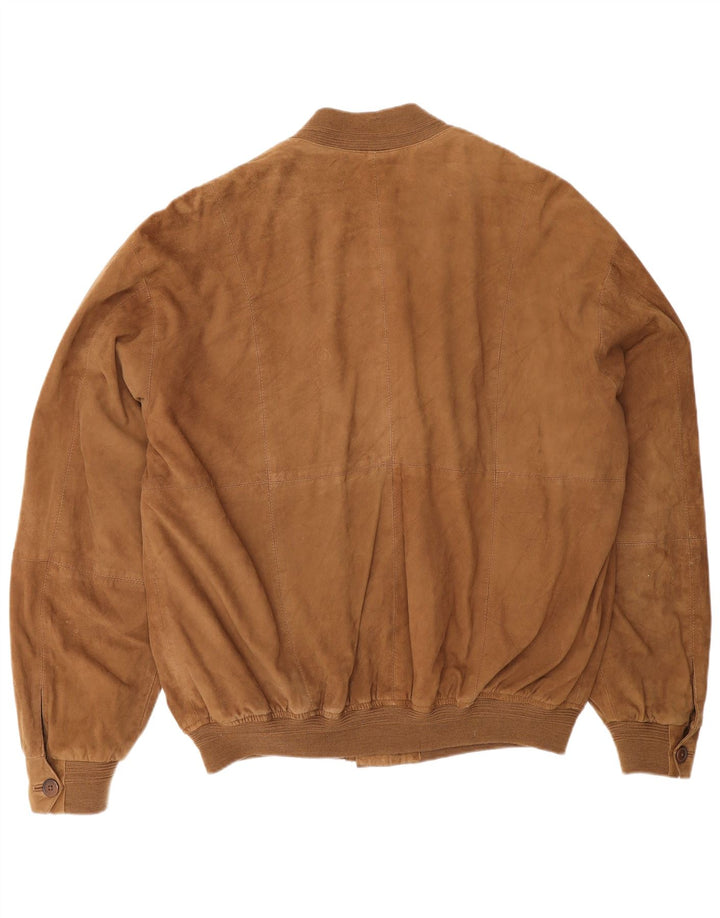 Vintage Ανδρικό Σουέντ Μπουφάν IT 52 XL Καφέ Δερμάτινο