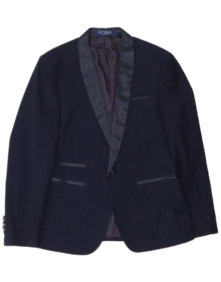 Vintage Ανδρικό σακάκι 1 κουμπιού Blazer IT 52 XL Navy Blue Polyester