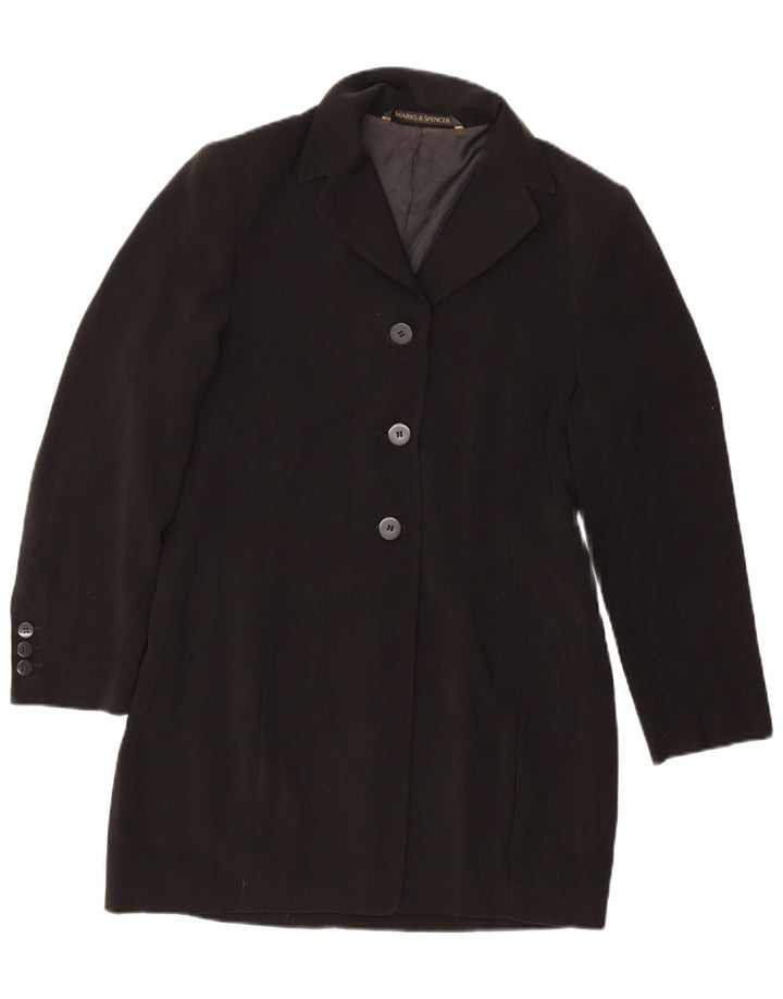 Marks & Spencer Γυναικείο Petite Longline Blazer Jacket UK 12 Medium Black