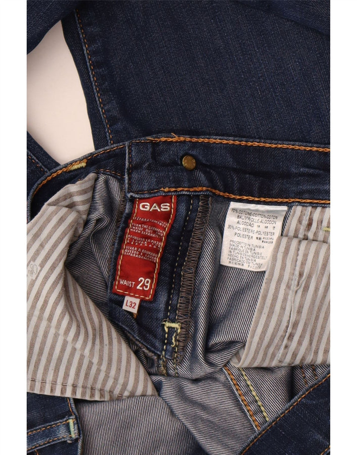 GAS Womens Crop Slim Jeans W29 L24 Μπλε Βαμβακερό