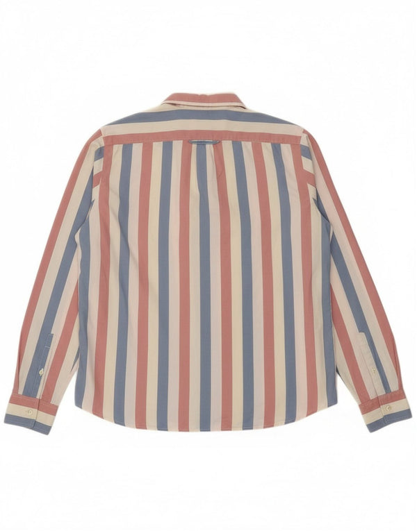 Lacoste Womens Shirt Size 42 Large Multicoloured Striped Cotton