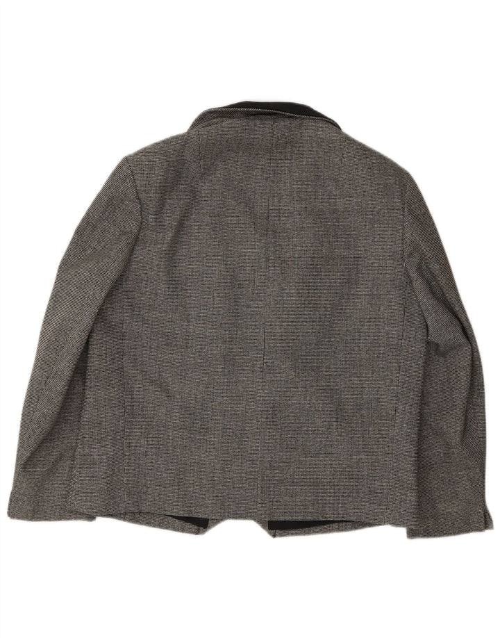Erle ZF γυναικείο σακάκι με διπλό στήθος UK 16 Large Grey Houndstooth