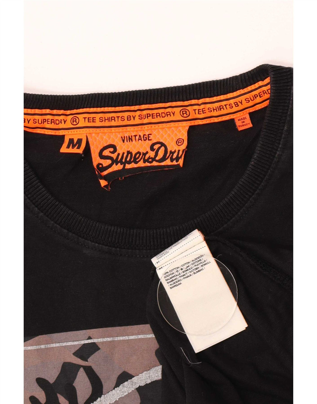 Ανδρικό γραφικό T-Shirt Superdry Top Μεσαίο μαύρο βαμβακερό