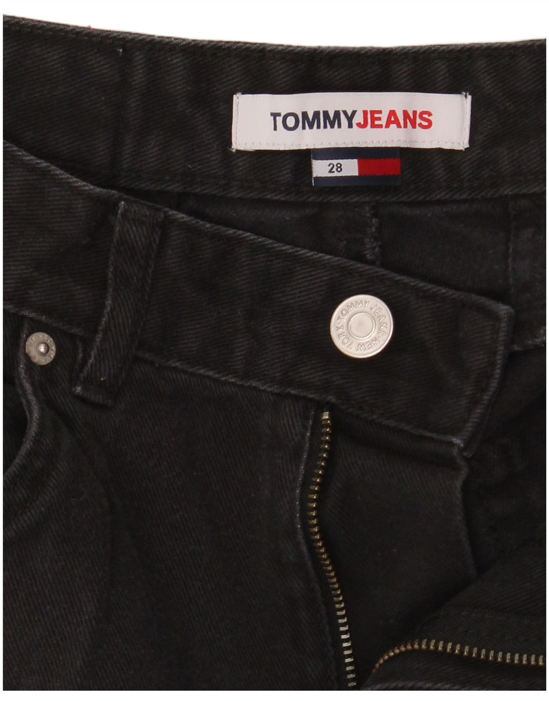Γυναικείο τζιν σορτς Tommy Hilfiger W28 μεσαίο μαύρο