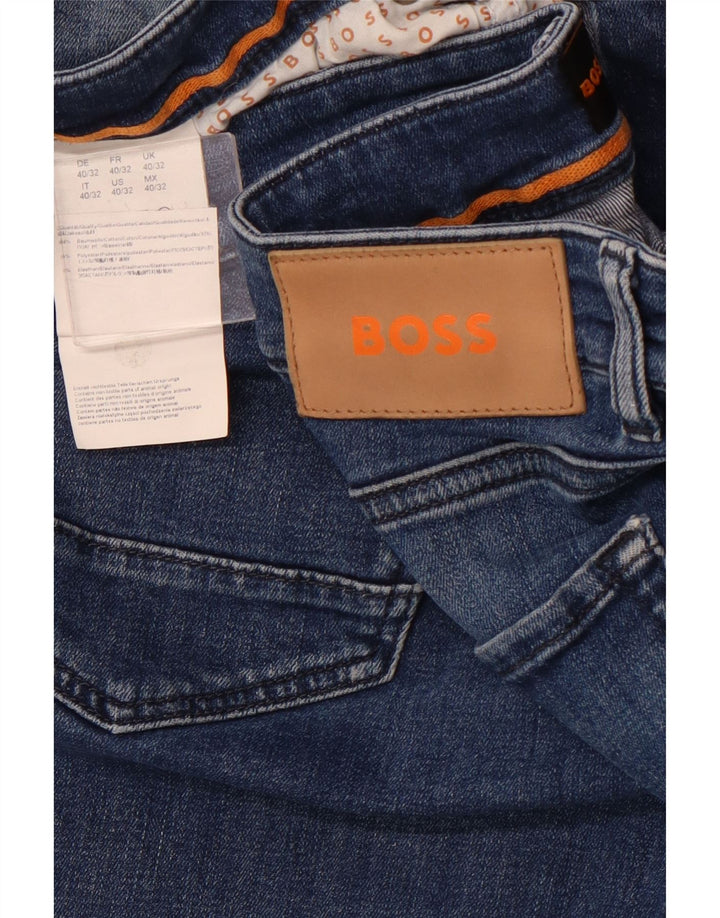 Ανδρικό τζιν HUGO BOSS ίσιο W40 L29 Μπλε βαμβακερό