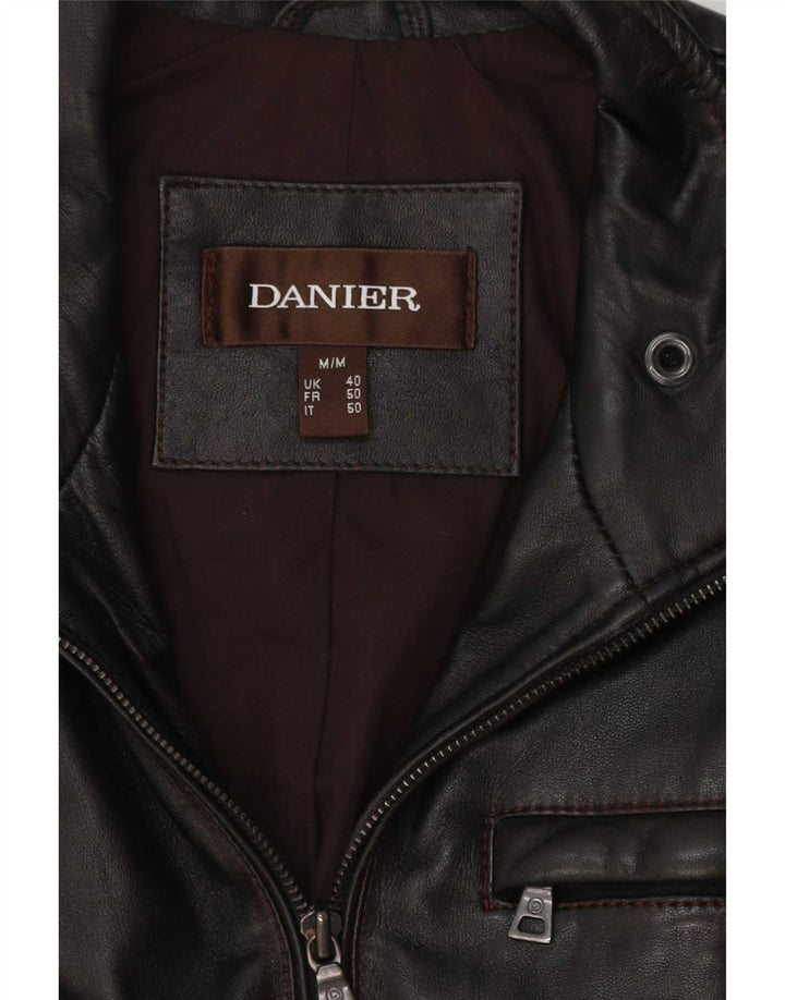Danier Ανδρικό Δερμάτινο Μπουφάν UK 40 Large Μαύρο